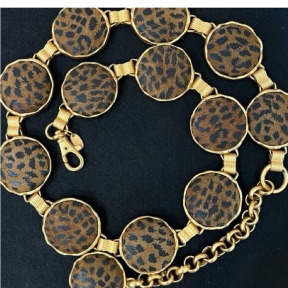 Vintage Express Gold and Brown Leopard Belt main image 8